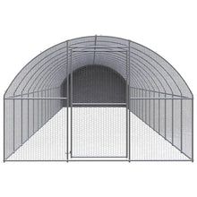vidaXL Outdoor Chicken Coop 9.8'x52.5'x6.6' Galvanized Steel-1