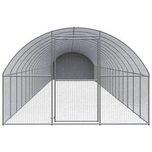 vidaXL Outdoor Chicken Coop 9.8'x65.6'x6.6' Galvanized Steel-1
