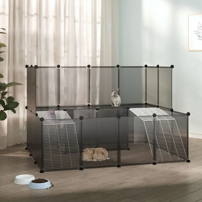 vidaXL Small Animal Cage DIY Small Animal House Rabbit Hutch PP and Steel-5