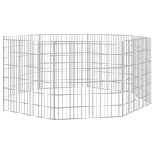 vidaXL Free Range Animal Enclosure 8-Panel 21.3"x23.6" Galvanized Iron-1