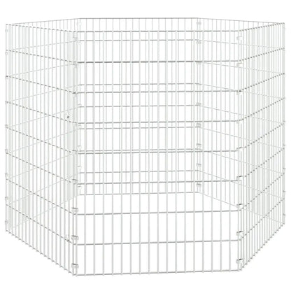 vidaXL Free Range Animal Enclosure 6-Panel 21.3"x31.5" Galvanized Iron-1