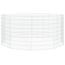 vidaXL Free Range Animal Enclosure 10-Panel 21.3"x31.5" Galvanized Iron-1