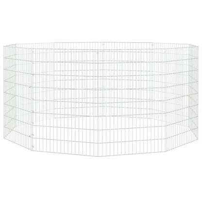 vidaXL Free Range Animal Enclosure 10-Panel 21.3"x31.5" Galvanized Iron-1