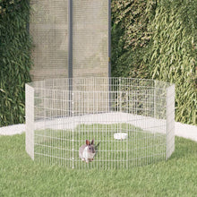 vidaXL Free Range Animal Enclosure 10-Panel 21.3"x31.5" Galvanized Iron-0