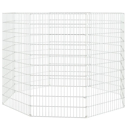 vidaXL Free Range Animal Enclosure 8-Panel 21.3"x39.4" Galvanized Iron-1