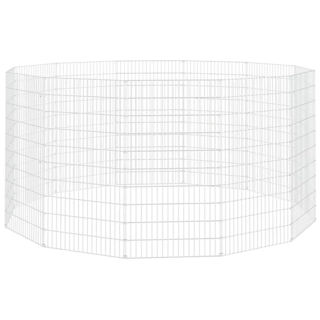 vidaXL Free Range Animal Enclosure 12-Panel 21.3"x39.4" Galvanized Iron-1