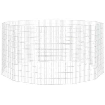 vidaXL Free Range Animal Enclosure 12-Panel 21.3"x39.4" Galvanized Iron-1