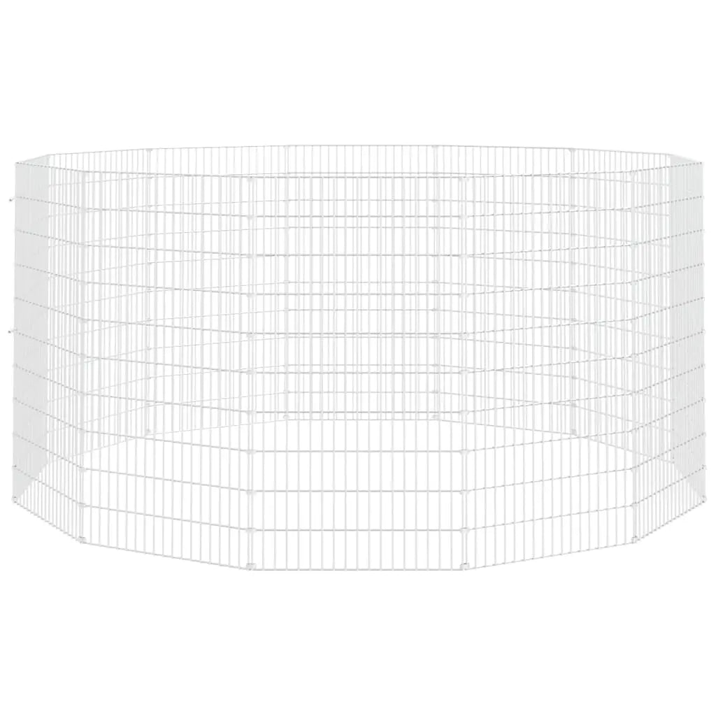 vidaXL Free Range Animal Enclosure 12-Panel 21.3"x39.4" Galvanized Iron-2