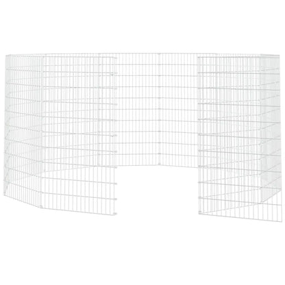 vidaXL Free Range Animal Enclosure 12-Panel 21.3"x39.4" Galvanized Iron-4