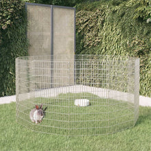 vidaXL Free Range Animal Enclosure 12-Panel 21.3"x39.4" Galvanized Iron-0