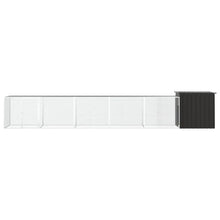 vidaXL Chicken Coop Multipurpose Chicken House with Mesh Cage Galvanized Steel-1