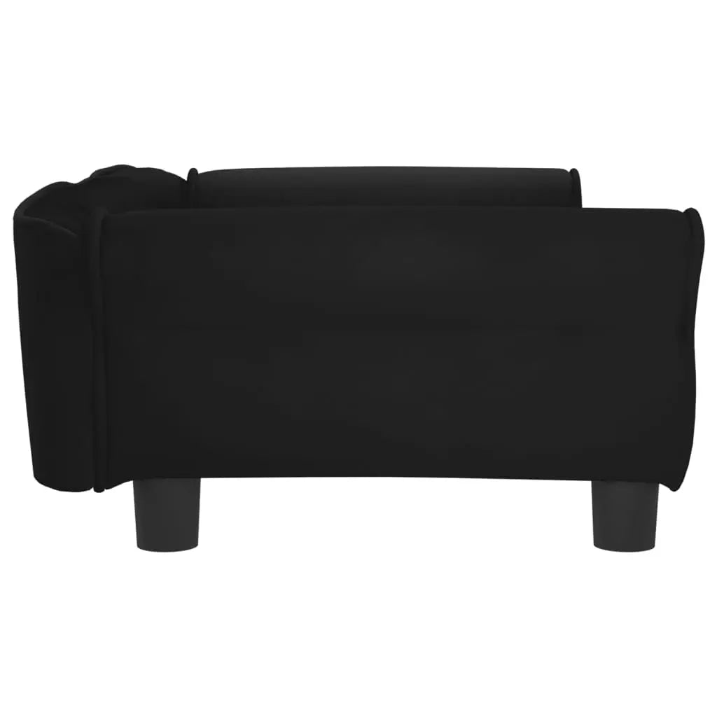 NNEVL Dog Bed Black 95x55x30 cm Velvet-3