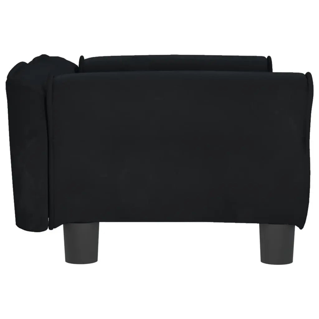 NNEVL Dog Bed Black 70x45x30 cm Velvet-3