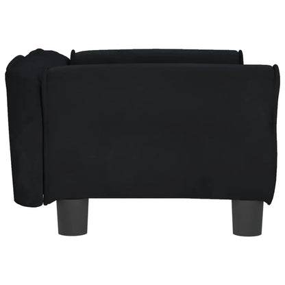 NNEVL Dog Bed Black 70x45x30 cm Velvet-3