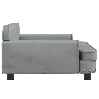 NNEVL Dog Bed Light Grey 90x53x30 cm Velvet-3
