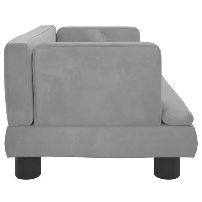 NNEVL Dog Bed Light Grey 60x40x30 cm Velvet-3