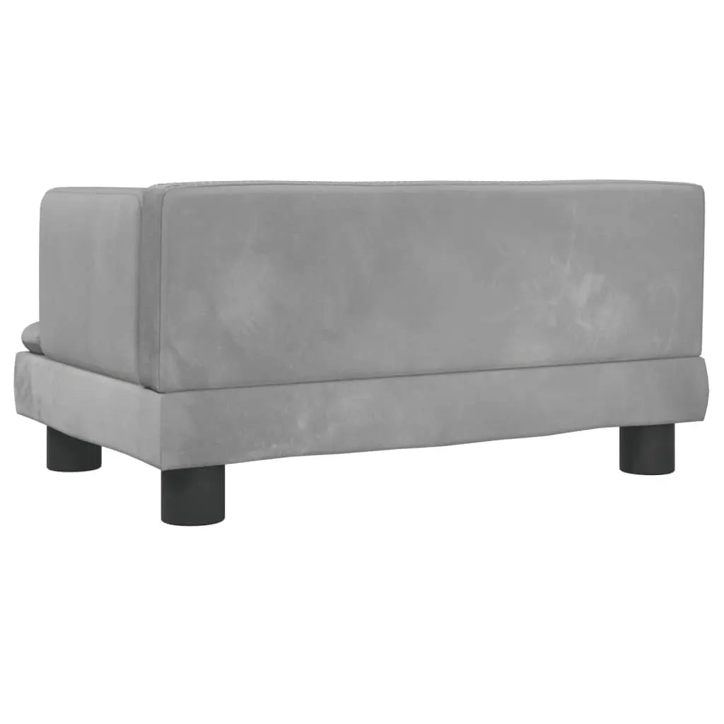 NNEVL Dog Bed Light Grey 60x40x30 cm Velvet-4