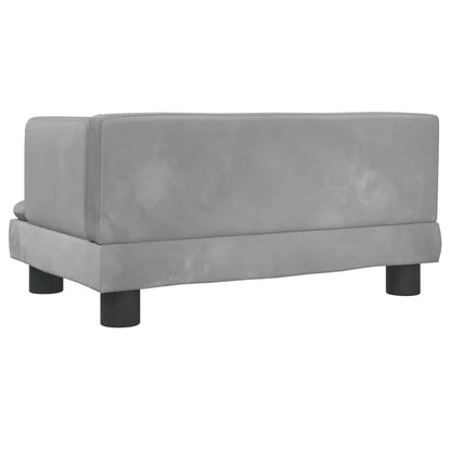NNEVL Dog Bed Light Grey 60x40x30 cm Velvet-4