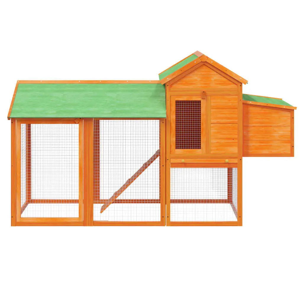 vidaXL Chicken Coop Brown 76"x25.6"x46.1" Solid Wood Pine-1