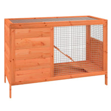 vidaXL Rabbit Hutch Brown 40.6"x17.3"x27.4" Solid Wood Pine-1