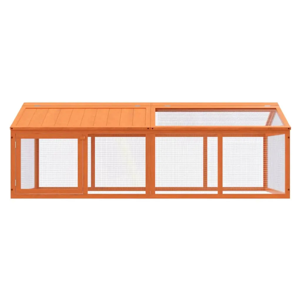 vidaXL Run Box Brown 78.7"x44.3"x29.1" Solid Wood Pine-2