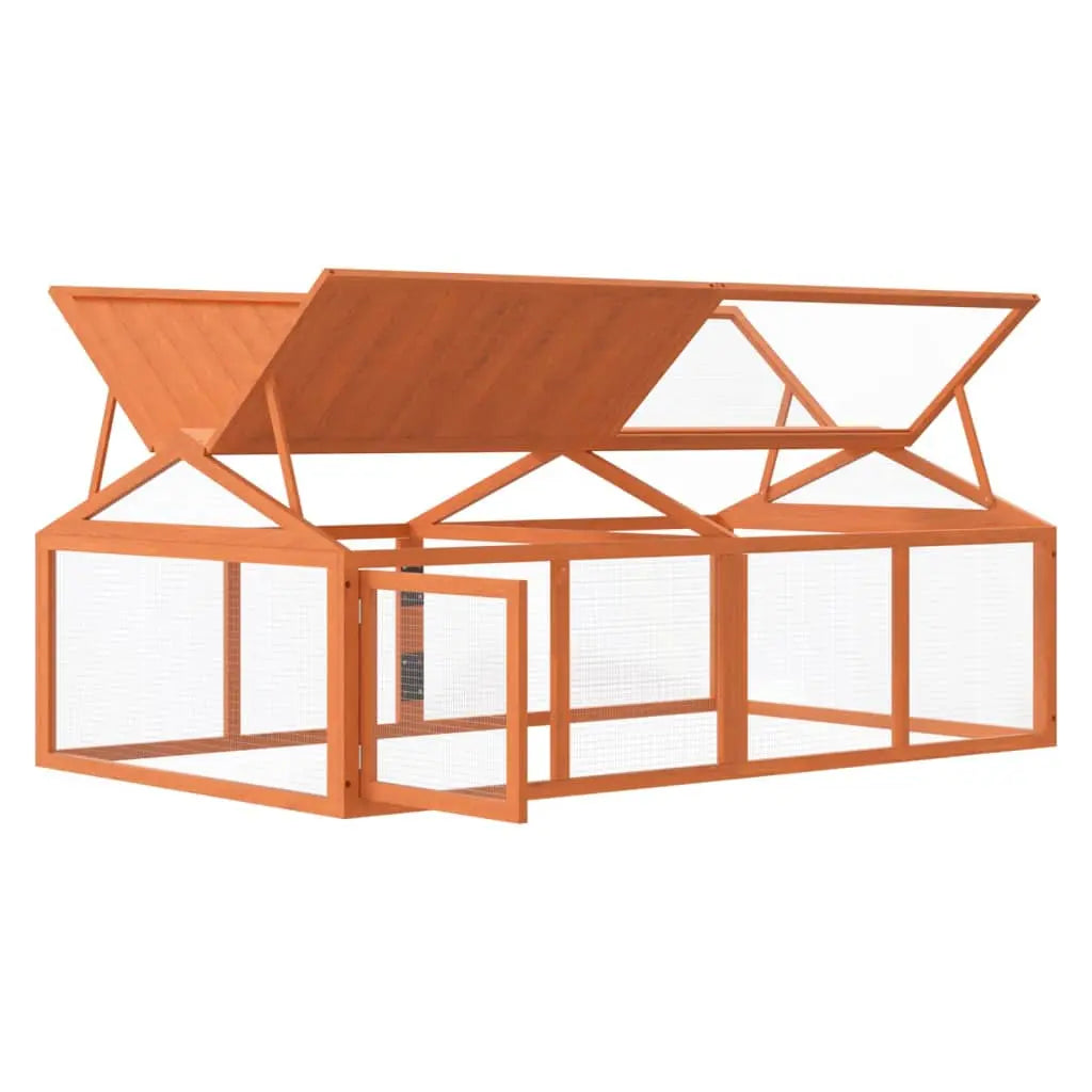 vidaXL Run Box Brown 78.7"x44.3"x29.1" Solid Wood Pine-3