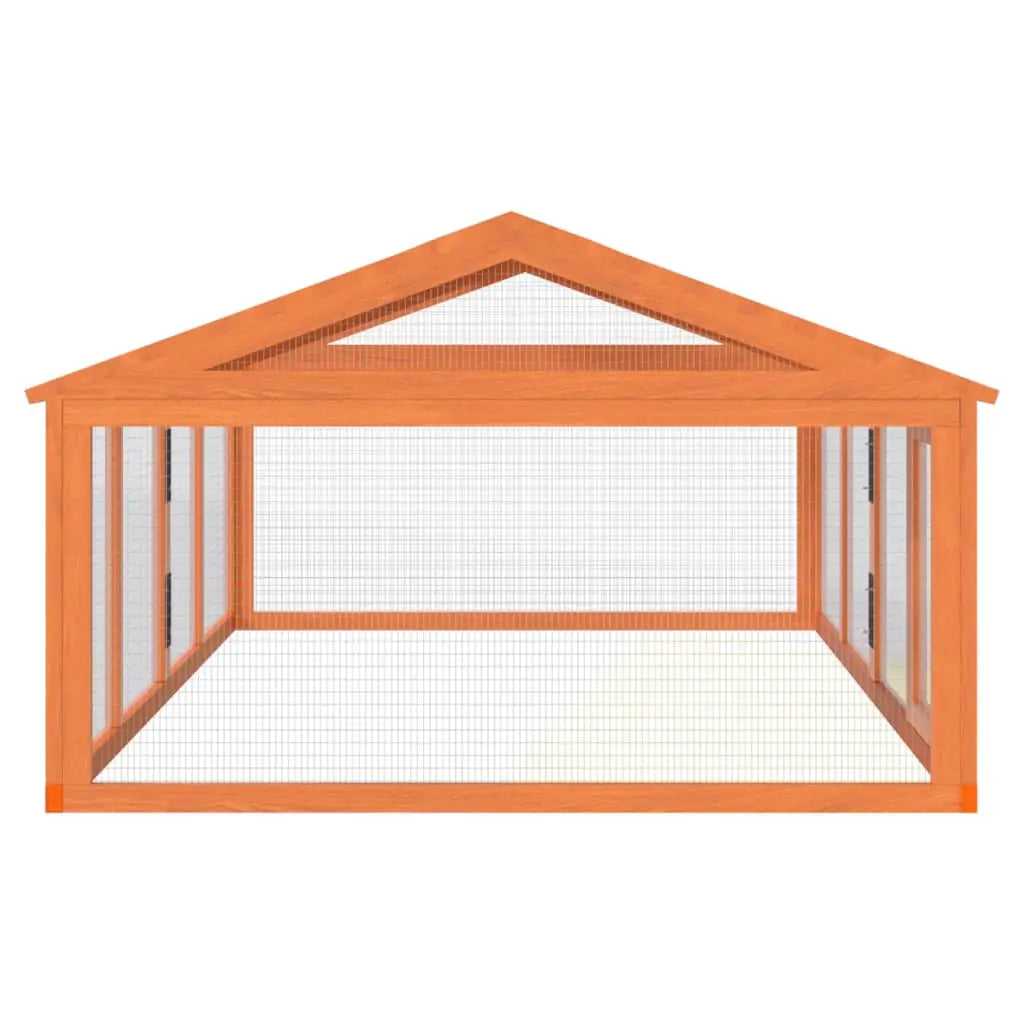 vidaXL Run Box Brown 78.7"x44.3"x29.1" Solid Wood Pine-4