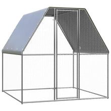vidaXL Chicken Cage Silver and Gray 6.6�x6.6�x6.6� Galvanized Steel-0
