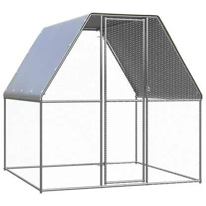 vidaXL Chicken Cage Silver and Gray 6.6�x6.6�x6.6� Galvanized Steel-0