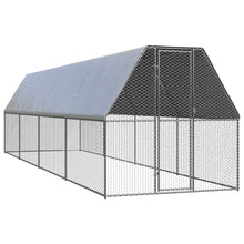 vidaXL Chicken Cage 6.6'x26.2'x6.6' Galvanized Steel-0