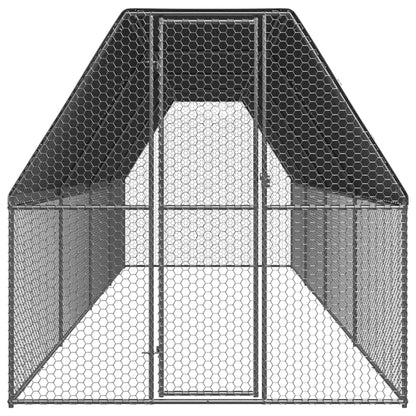 vidaXL Chicken Cage 6.6'x26.2'x6.6' Galvanized Steel-1