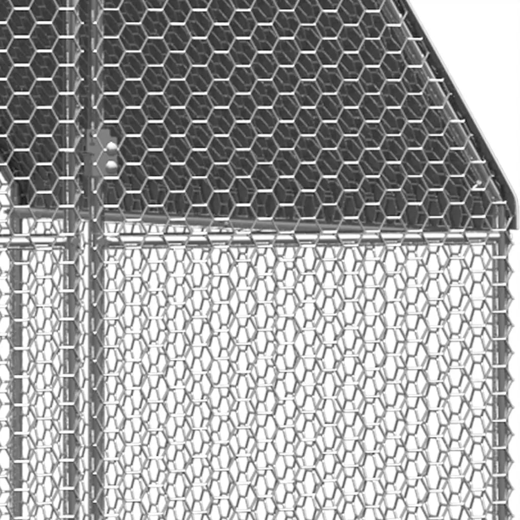 vidaXL Chicken Cage 6.6'x26.2'x6.6' Galvanized Steel-3