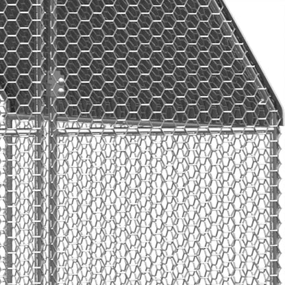 vidaXL Chicken Cage 6.6'x26.2'x6.6' Galvanized Steel-3