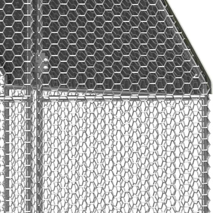 vidaXL Chicken Cage 6.6'x32.8'x6.6' Galvanized Steel-3