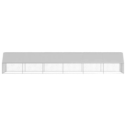 vidaXL Chicken Cage 6.6'x39.4'x6.6' Galvanized Steel-2