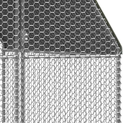 vidaXL Chicken Cage 6.6'x39.4'x6.6' Galvanized Steel-3