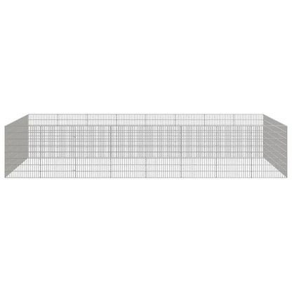 vidaXL Free Range Animal Enclosure 24-Panel 21.3"x31.5" Galvanized Iron-2