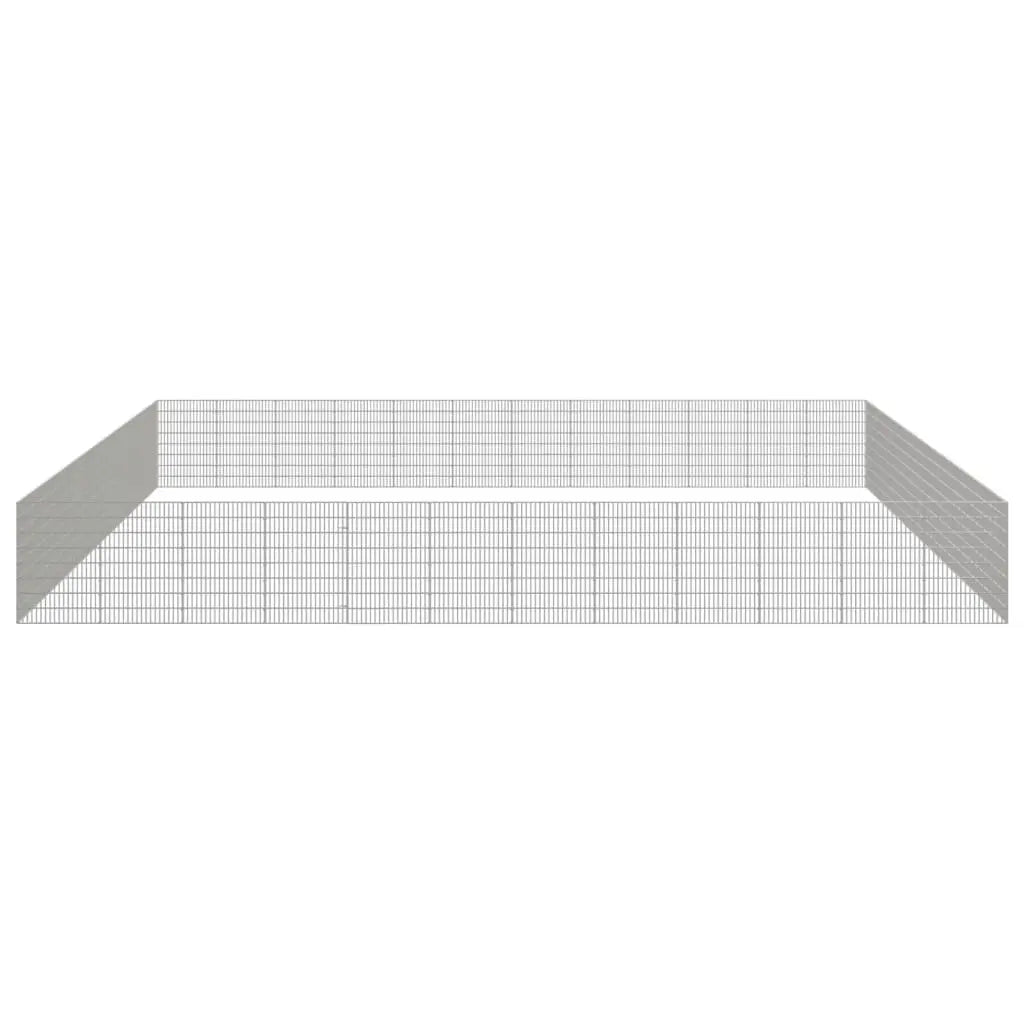 vidaXL Free Range Animal Enclosure 48-Panel 21.3"x31.5" Galvanized Iron-2