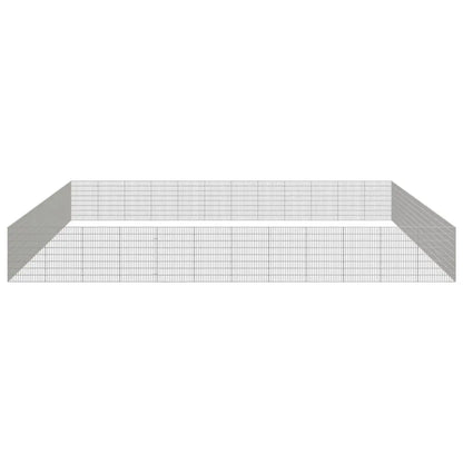 vidaXL Free Range Animal Enclosure 48-Panel 21.3"x31.5" Galvanized Iron-2