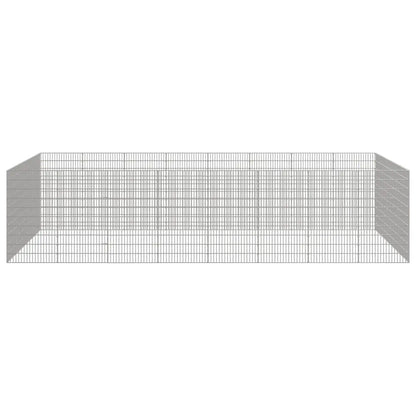 vidaXL Free Range Animal Enclosure 24-Panel 21.3"x39.4" Galvanized Iron-2