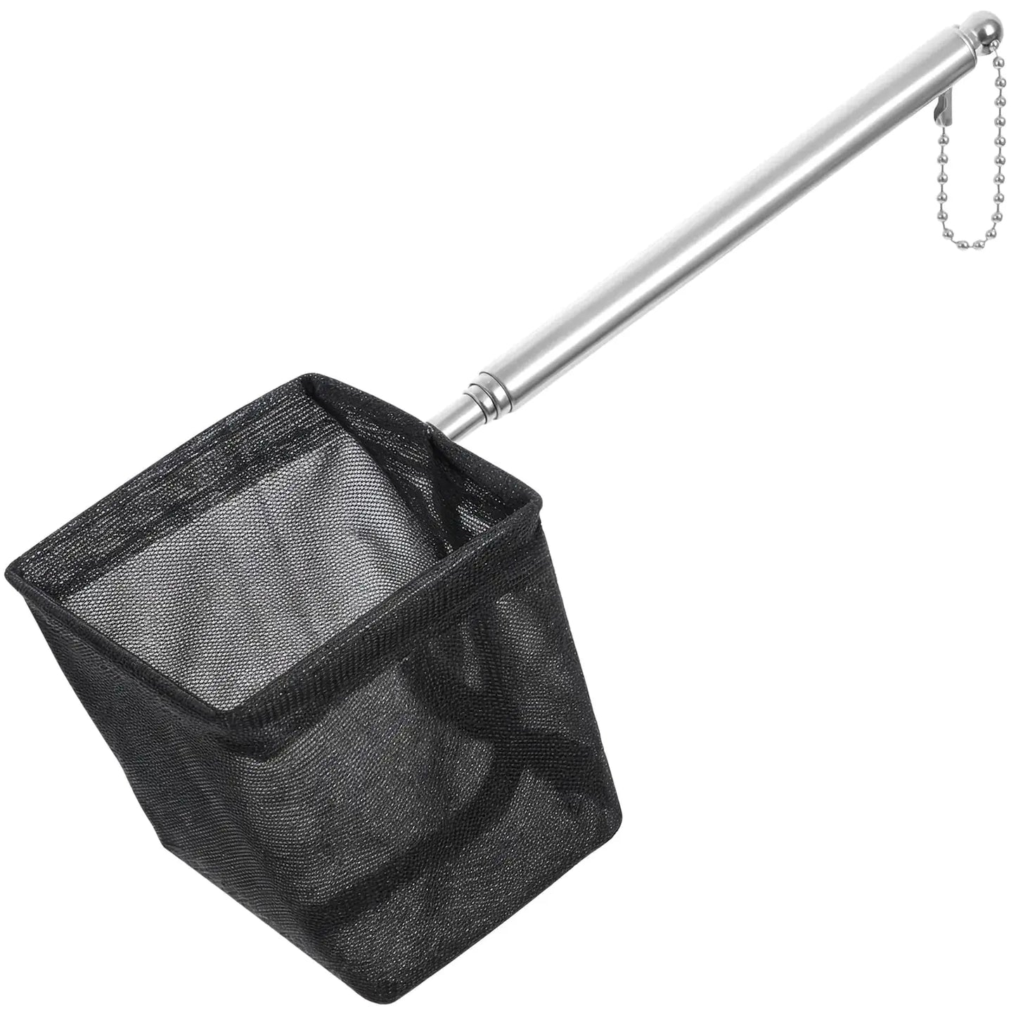 JIEYAO Aquarium Fish Net with Extendable Handle 2.5" Tiny Fish Tank Net Small Soft Fine Fishing Mesh Telescopic Aquarium Skimmer Nets Cleaning Tanks Aquarium Accessories for Tank Pond Creek (Black) Zooko