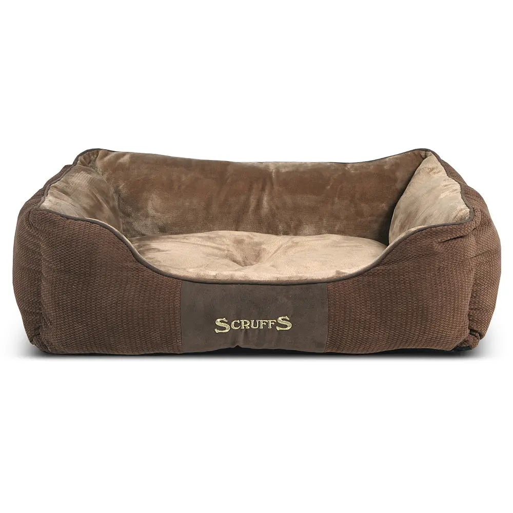 Chester Box Dog Bed (in Chocolate Brown, Dark Grey or Graphite Grey) by Scruffs-2