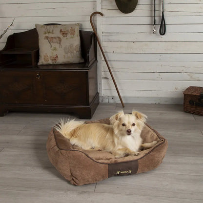 Chester Box Dog Bed (in Chocolate Brown, Dark Grey or Graphite Grey) by Scruffs-5
