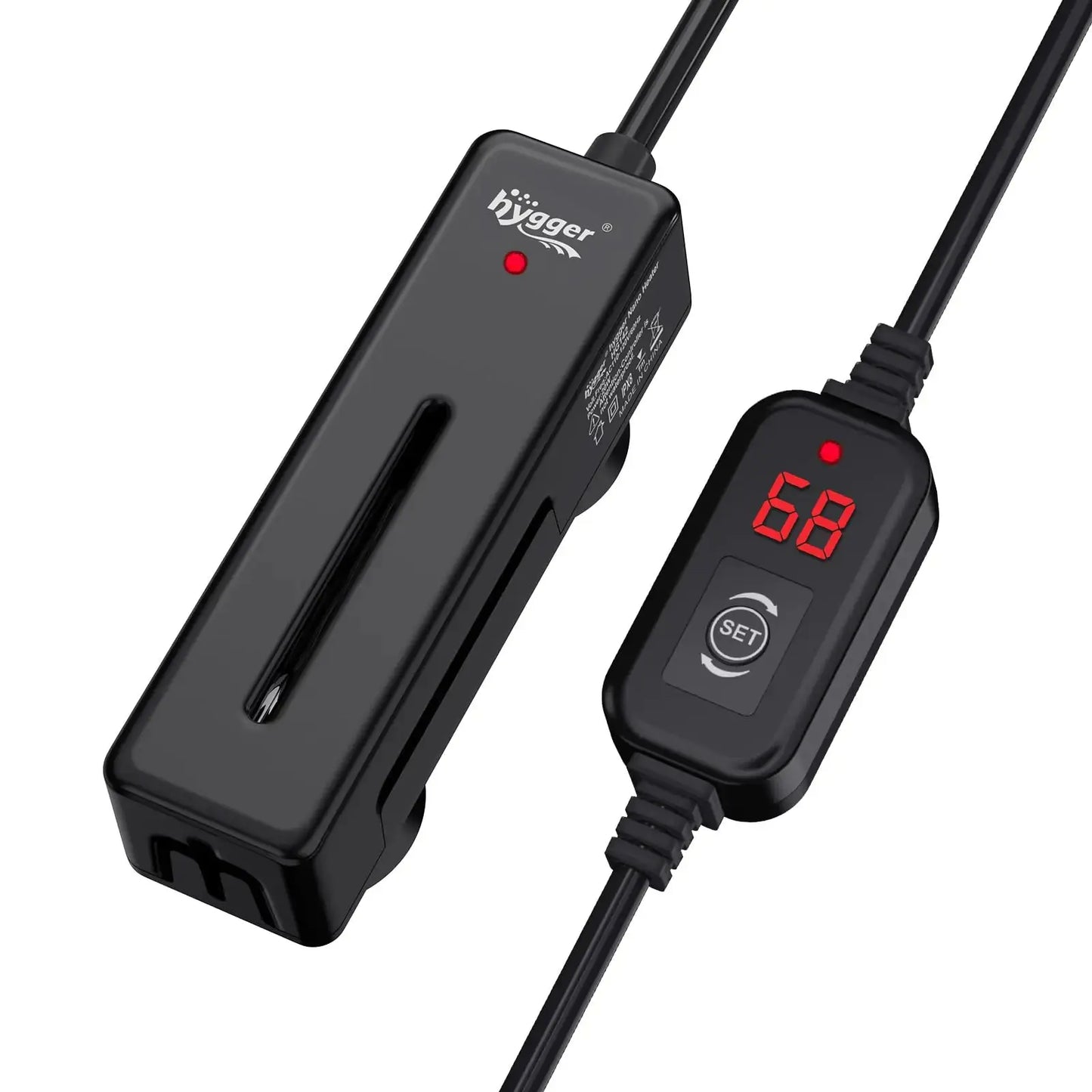 hygger Mini Fish Tank Submersible Heater 75W for 10-15 Gallons Small Betta Aquarium Heater with Digital Display Controller Adjustable Temperature Zooko