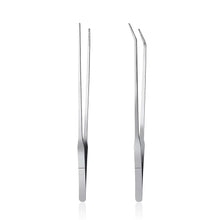 Feeding Tongs 2pcs Stainless Steel Aquarium Long Tweezers 27cm/10.6 inches Straight Curved Tweezers for Fish Tank Aquatic Plants Reptile Lizard Gecko Snake Spider Bird Zooko