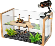 ZENO Turtle Aquarium Kit - New 2024 - Aquatic Turtle Tank with Filter and Light + Turtle Basking Platform Small Turtle Tank for Baby & Juvenile Turtle Perfect Turtle Starter Kit for Kids Zooko
