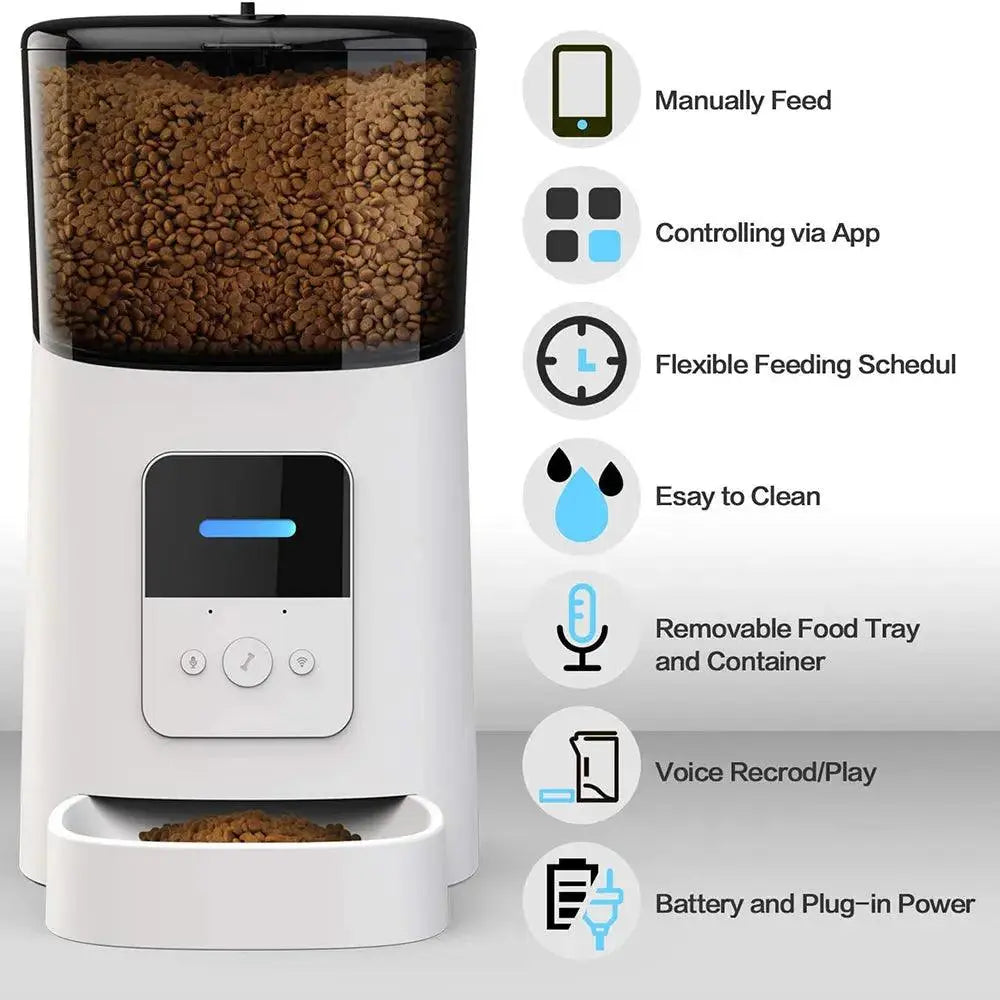 Automatic Cat Feeder WiFi Enable Smart Pet Dog Food Dispenser-3
