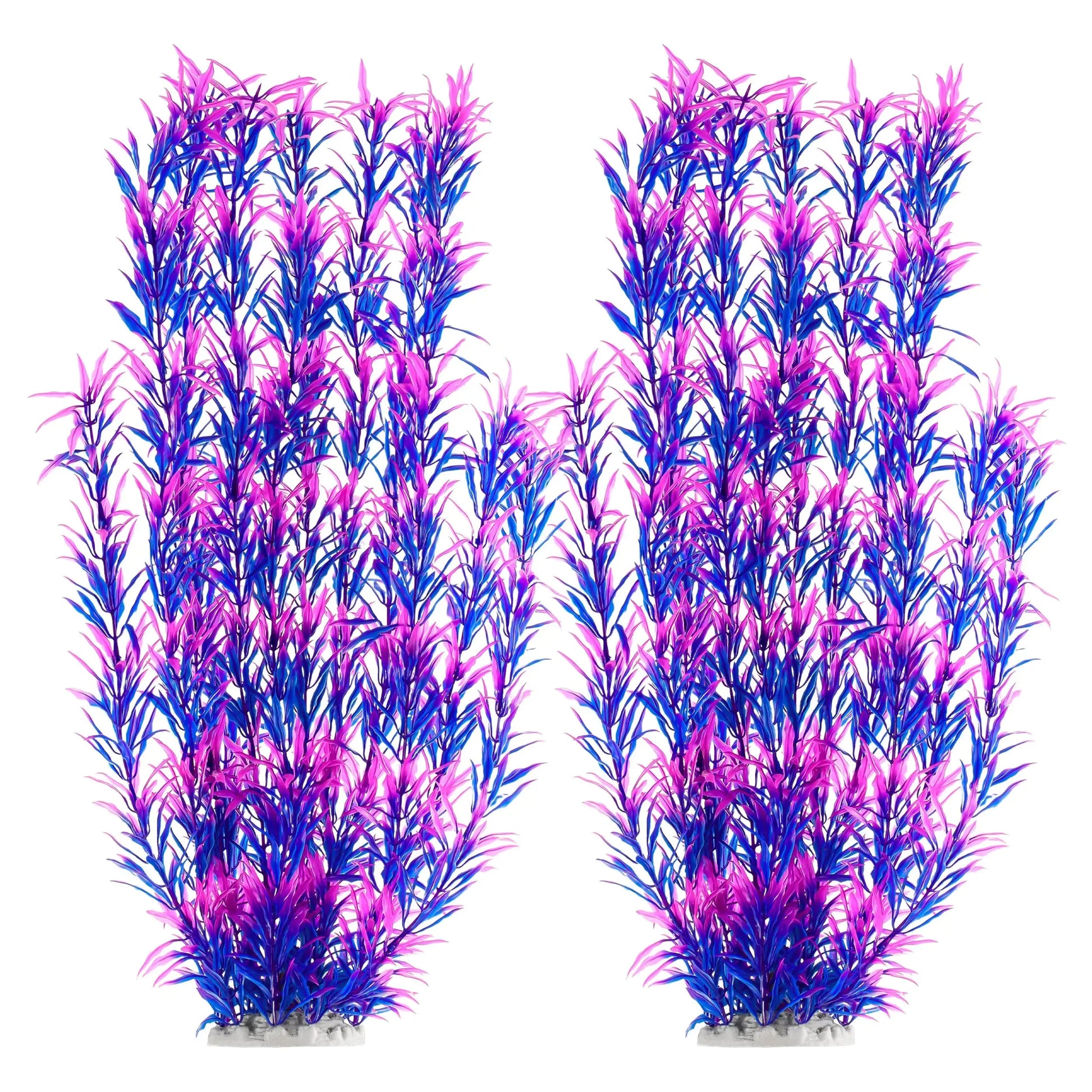 MyLifeUNIT Aquarium Plants 21 Inches Tall Plastic Fish Tank Plants for Fish Tank Decorations and Aquarium Decor (Purple) Zooko