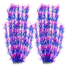 MyLifeUNIT Aquarium Plants 21 Inches Tall Plastic Fish Tank Plants for Fish Tank Decorations and Aquarium Decor (Purple) Zooko