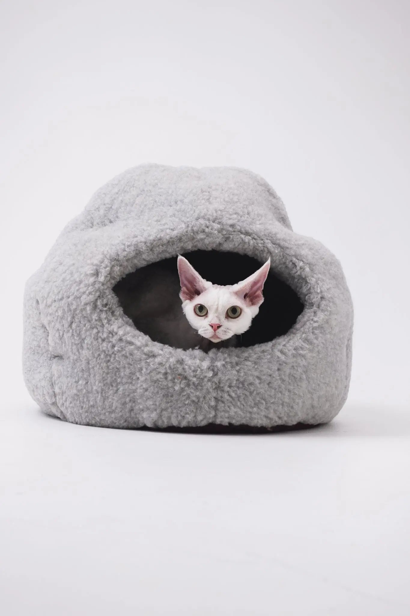 Nest Natural Woolen Pet Bed - Gray-0